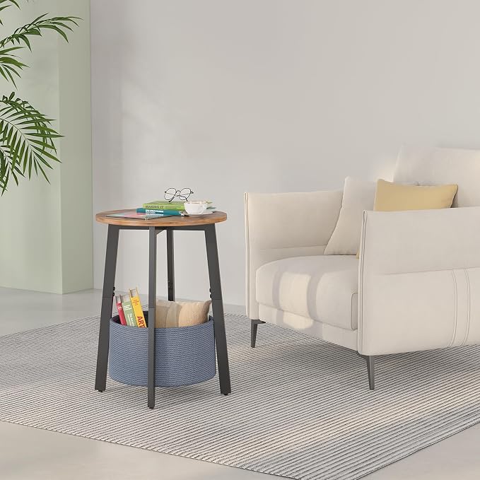 sthmec Small Round Side End Table Set of 2 - Image 4