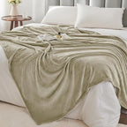 BEDELITE Fleece Blanket Soft Plush Twin Size Blanket Linen Brown 60"x80" | - Image 7