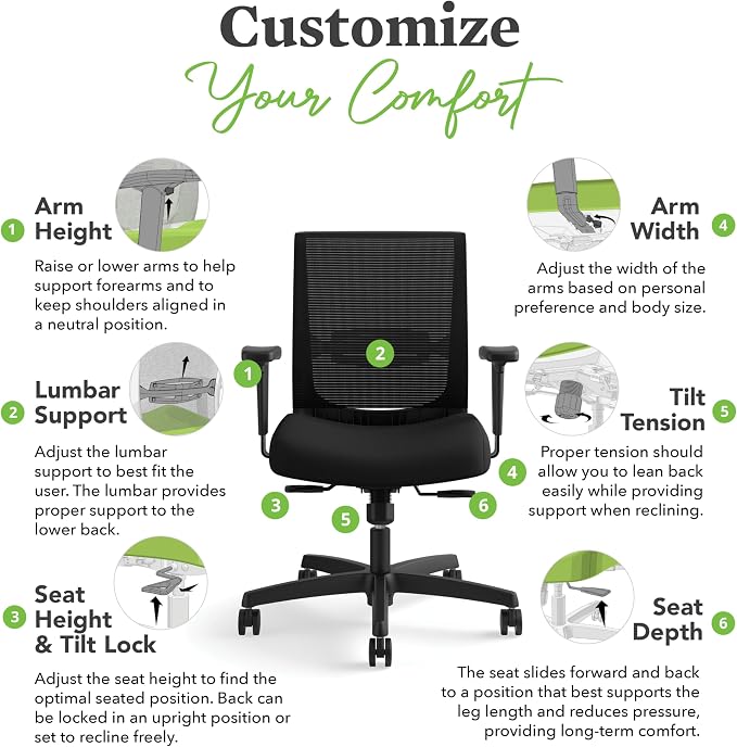 HON Convergence Ergonomic Office Chair - Image 7