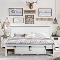 JXQTLINGMU King Farmhouse Wood Bed Frame by JXQLINGMUFurniture