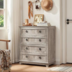 Joaxswe Farmhouse 4 Drawer Dresser - Image 4