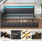 DICTAC Queen Corner Bed Frame - Image 8