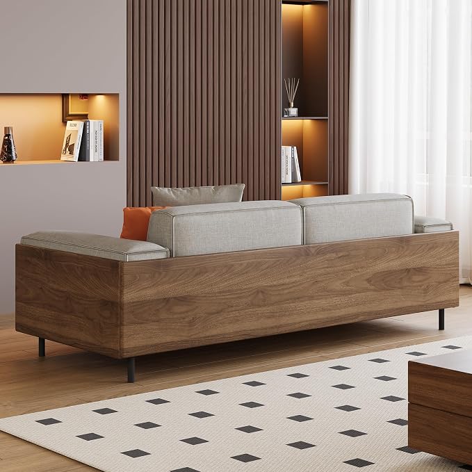 64.56" Mid-Century Modern 2-Seater Fabric Sofa Couch - Image 6