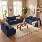 YOUDENOVA Sofa, 3 Piece Set Comfy Sofa, Loveseat & 2 3-Seater Couch by YOUDENOVA