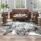 8x10 Faux Cowhide Area Rug for Living Room Animal Skin Rug, Cool Western by AROGANAREARUG