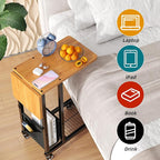 Simple Trending C Shaped End Table, Folding TV Tray Couch Side Table - Image 6