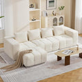119" Boneless Couch, Oversized Cloud L Shaped Couch, Modular Sectional 4 Seater by CACFTII