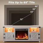 YESHOMY LED Fireplace TV Stand - Image 12