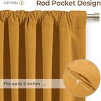 INOVADAY 100% Blackout Linen Curtains - Image 4