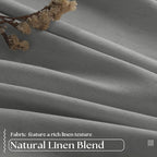 Grey Pinch Pleated Black Out Linen 45 Inch Curtains - Image 5