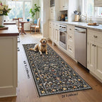 HEBE Hallway Runner Rug 2'x6', Washable Non Slip Kitchen Rug Runner | Soft Boho - Image 2