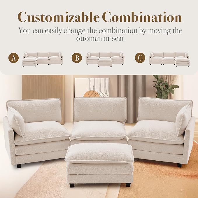 ROWHY 112'' Modular Sectional Cloud Couch - Image 5