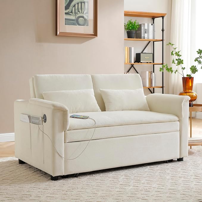55.5" Small Sleeper Sofa Couch - Image 2