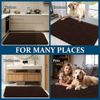 OLANLY Dog Door Mat for Muddy Paws 47x32, Super Absorbent Chenille Mud Mat | - Image 8