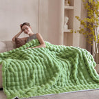 60x80 Inches Ultra-Soft Fuzzy Faux Fur Plush Twin Size Blanket - Image 4