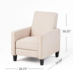 Christopher Knight Home Emmie Fabric Recliner, Dark Brown - Image 3
