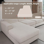 OHSIO Couch Cushion Covers for Sectional Sofa, Stretch Soft Sofa Slipcovers - Image 2