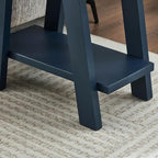 Roundhill Furniture Athens Contemporary Wood Shelf Side Table in Navy Blue - Image 6