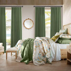 Olive Green Linen Curtains 84 Inch Length - Image 6