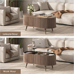 JOINICE 42.5" Oval Lift Top Coffee Table - Image 5