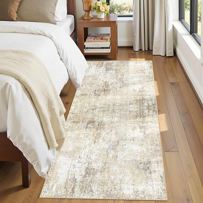 RELEANY Washable Runner 2'x8' Abstract Area Rug - Image 4