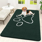 OLANLY Dog Door Mat for Muddy Paws 59x35, Paw Print Design Chenille Mud Mat | by OLANLY