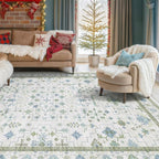 Cream Oushak 6x9 Bedroom Rug - Image 7