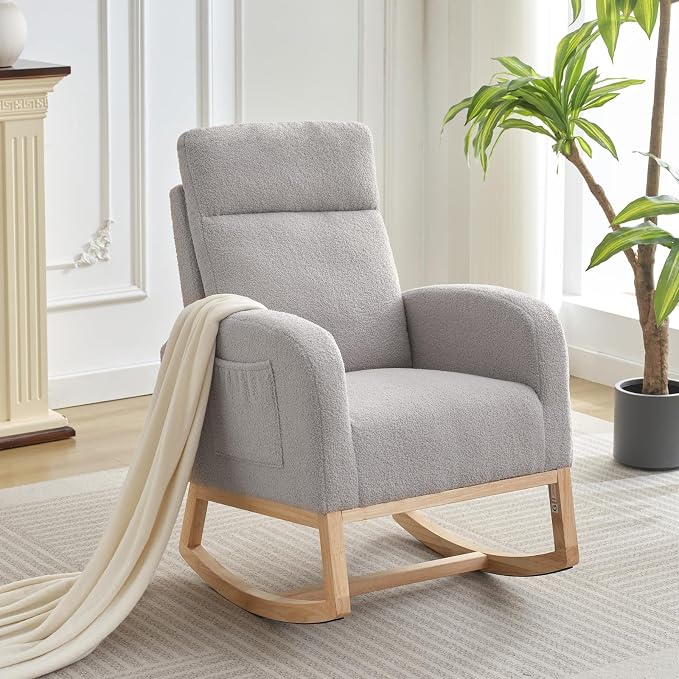 GAOMON Rocking Chair Glider for Nursery, Comfy Rocker Nursery - Image 8