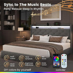 LARMACE Queen LED Bed Frame - Image 3
