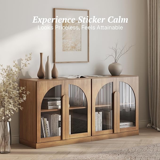 BELLEZE Set of 2 Modern Sideboard Buffet Cabinets - Image 4