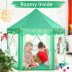 Monobeach Princess Tent Girls Green Large Playhouse Kids Castle Play Tent - Image 2