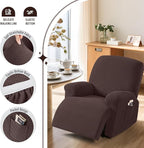 TAOCOCO Recliner Cover 4-Pieces, Recliner Stretch Sofa Slipcover, Recliner - Image 3