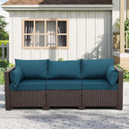 Rattan Star Outdoor Couch 3 Seater Sofa Outdoor Furniture Deep Seat High by RattanStar