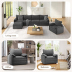 Vesgantti 40" Single Seat Sofa, Comfy Cloud Couch Deep Seat Upholstered Couch - Image 7