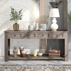 LKTART Solid Wood Console Table, Long Sofa Table Entryway Table - Image 2
