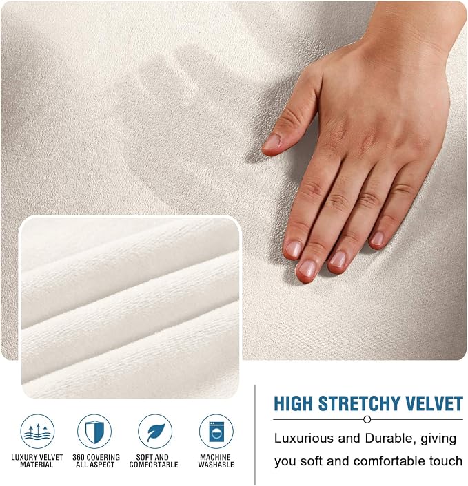 H.VERSAILTEX Real Futon Cover Armless Sofa Covers Sofa Bed Covers Stretch Futon - Image 3