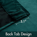 MIULEE Velvet Blackout Curtains 52x90 inches 2 Panels Emerald Green | Luxury - Image 3