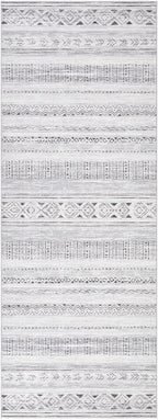 cotiled Hallway 3x10 Runner Rugs Washable Boho Rug Dark Grey | Solve Modern - Image 10