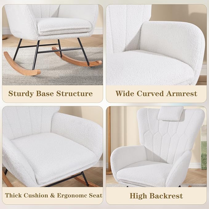 VECELO Rocking Chair Nursery - Image 7