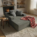 Sytopia Chaise Lounge with Armrests, Oversized Sofa Bed with 3 Pillows by Sytopia