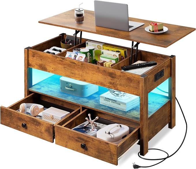 WLIVE Coffee Table, Lift Top Coffee Table by WLIVE