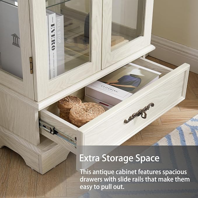 Lighted Glass Curio Display Cabinet - Image 5