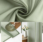 MIULEE 2 Panels Sage Green Sheer Curtains 84 inches Long, 54 X 84 Inches | Rod - Image 3