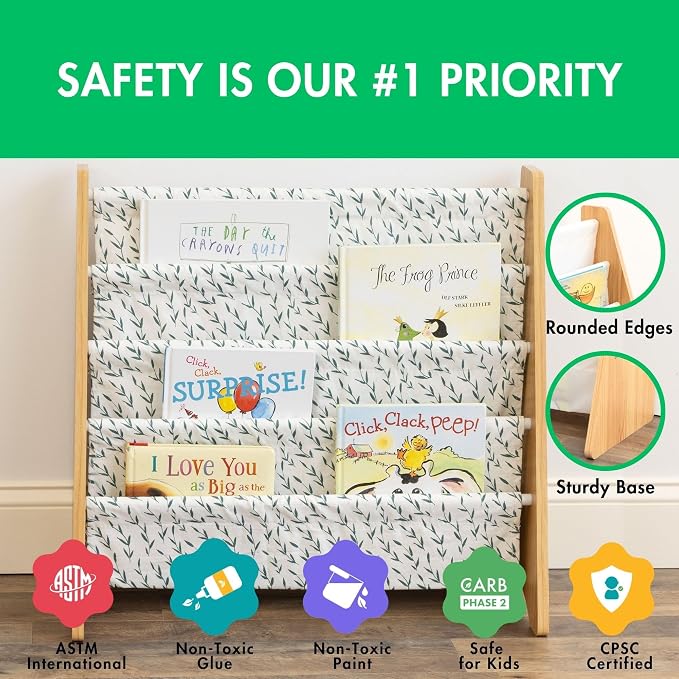 Humble Crew Kids Bookshelf, 4-Tier Front-Facing Book Display Organizer - Image 4