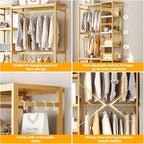 Homykic Bamboo Clothes Rack Garment Rack - Image 5