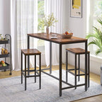 HOOBRO Bar Table and Chairs Set, 47.2” Rectangular Pub Table - Image 7