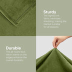Utopia Bedding Ultra Soft Fleece Bed Blanket Queen Size Olive | Microfiber - Image 5