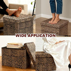 ALASDO Storage Ottoman Footrest Stool Small Ottoman - Image 5
