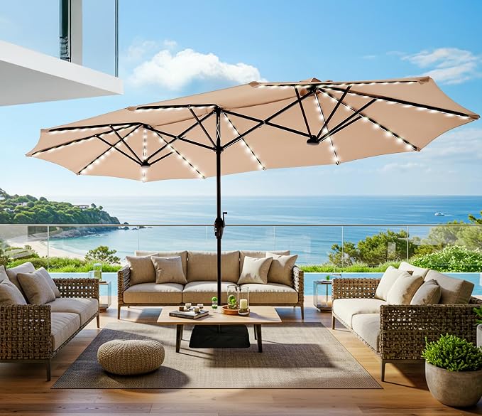 SUPERJARE 13ft Outdoor Patio Umbrella by SUPERJARE