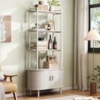 ONBRILL 71" Tall Bookshelf, 4-Tier Book Shelf by ONBRILL